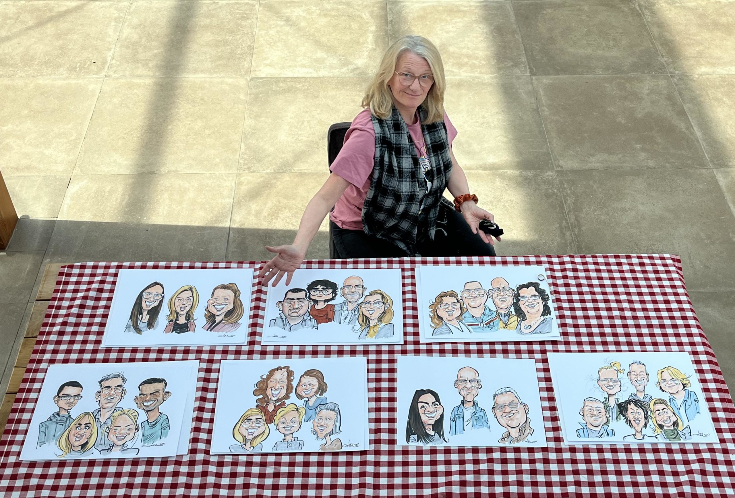 Christel's groep karikaturen